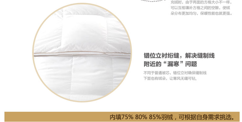 內(nèi)襯75%80%85%羽絨，可根據(jù)自身需求挑選