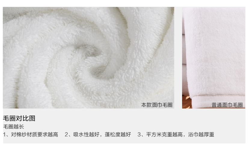 毛圈越長，對面巾的品質(zhì)要求越高