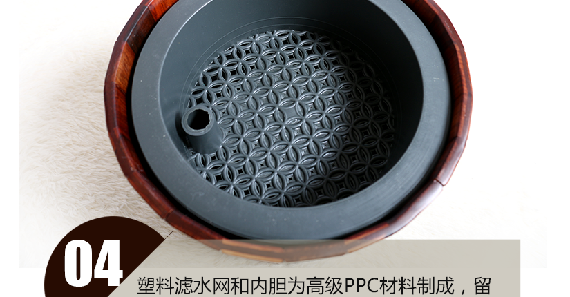內(nèi)桶中有過濾設(shè)施，防止堵塞，操作簡單