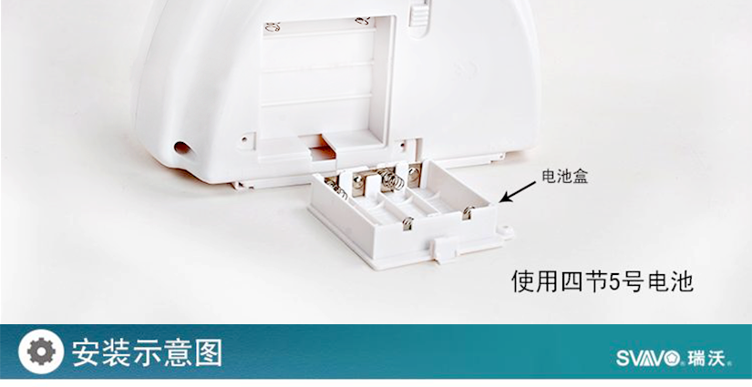 電池盒，使用4節(jié)5號(hào)電池