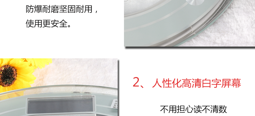 人性化高清白字屏幕，讀數(shù)輕松